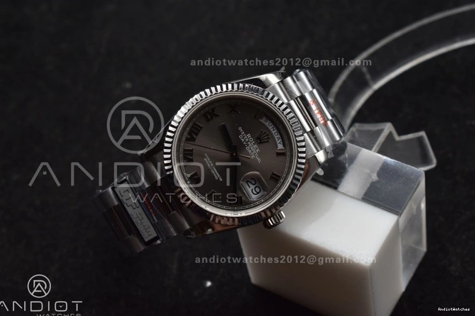 vr3255 DayDate Edition Efficient Weight) 36 on Roman Bracelet Steel V5 Grey Dial (Gain President 684 Best SS QF 904L 1120